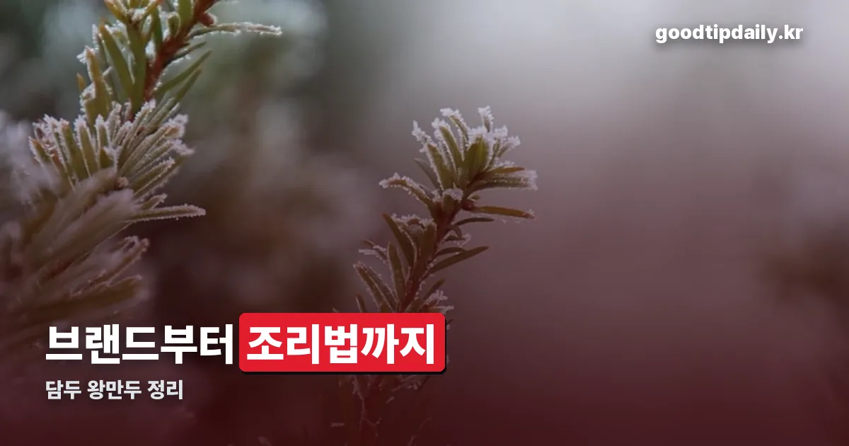 담두 왕만두 정리 썸네일