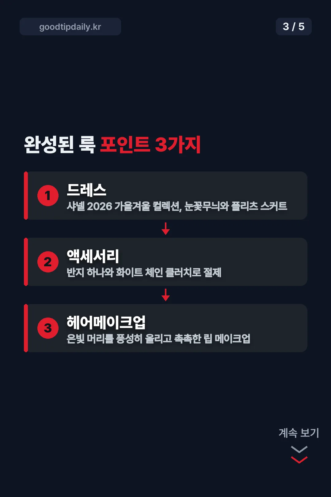완성된 룩 포인트