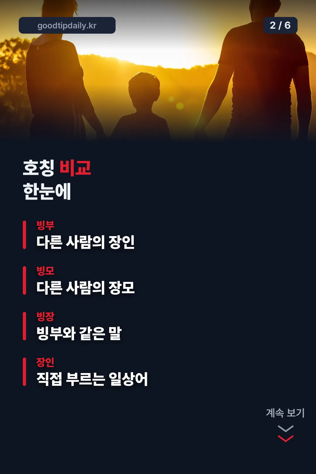 호칭 비교 한눈에